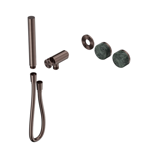Serenity Progressive Shower System With Verde Alpi Handle And Slim Shower Trim Kit Only Brushed Bronze
