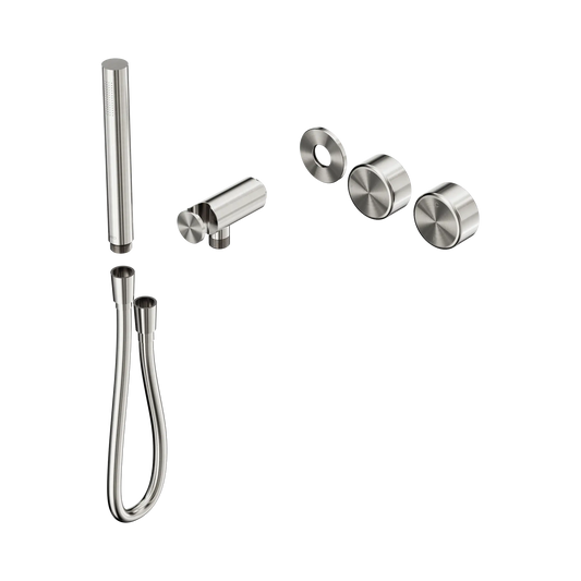 Serenity Progressive Shower System With Metal Handle And Slim Shower Trim Kit Only Brushed Nickel