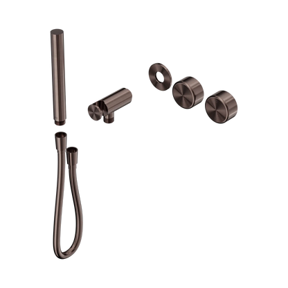 Serenity Progressive Shower System With Metal Handle And Slim Shower Trim Kit Only Brushed Bronze