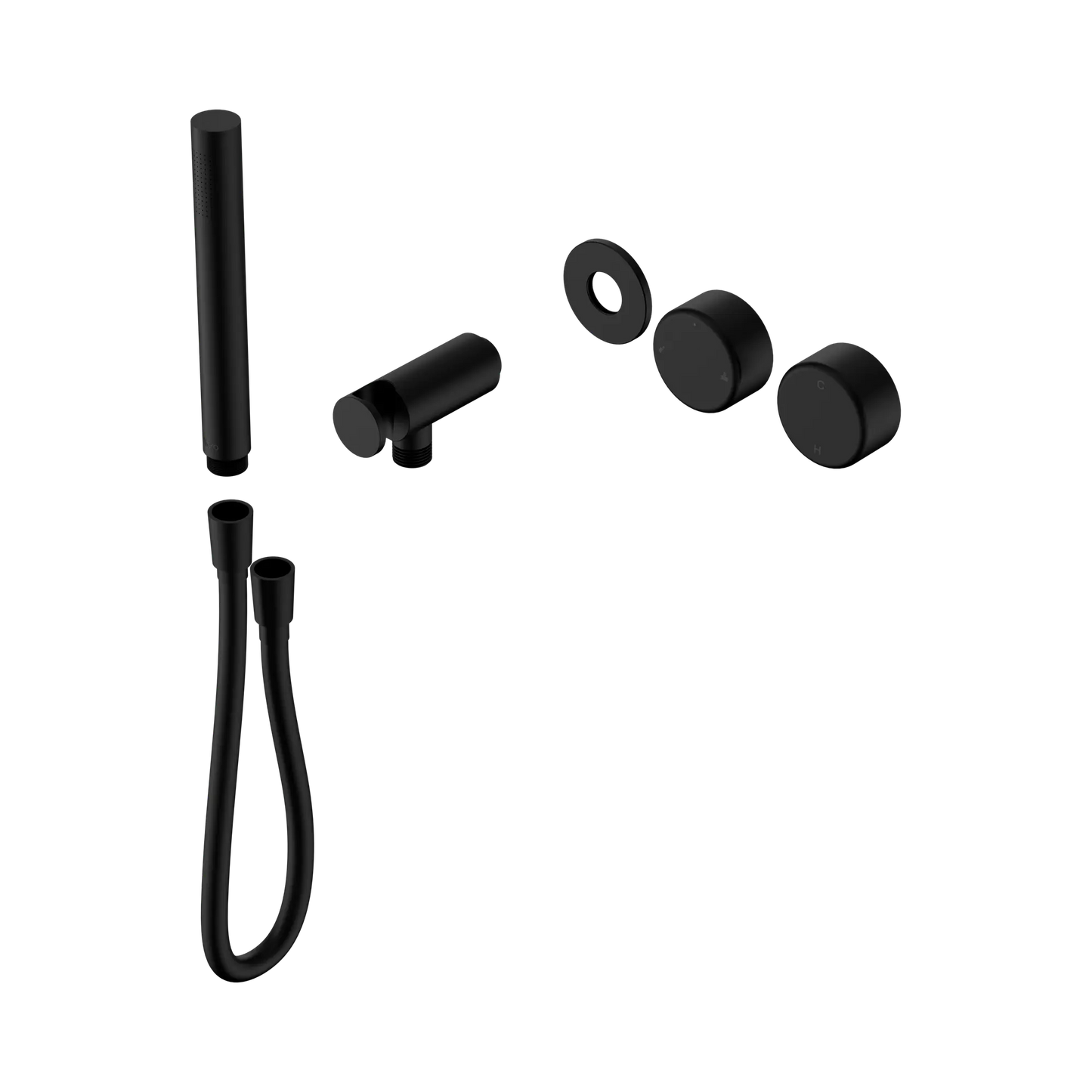 Serenity Progressive Shower System With Metal Handle And Slim Shower Trim Kit Only Matte Black