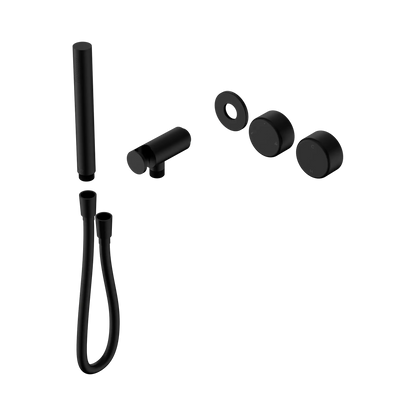 Serenity Progressive Shower System With Metal Handle And Slim Shower Trim Kit Only Matte Black