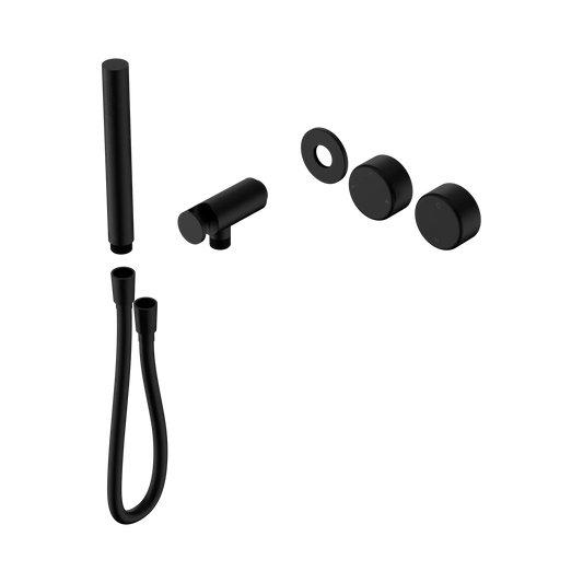 Serenity Progressive Shower System With Metal Handle And Slim Shower Trim Kit Only Matte Black