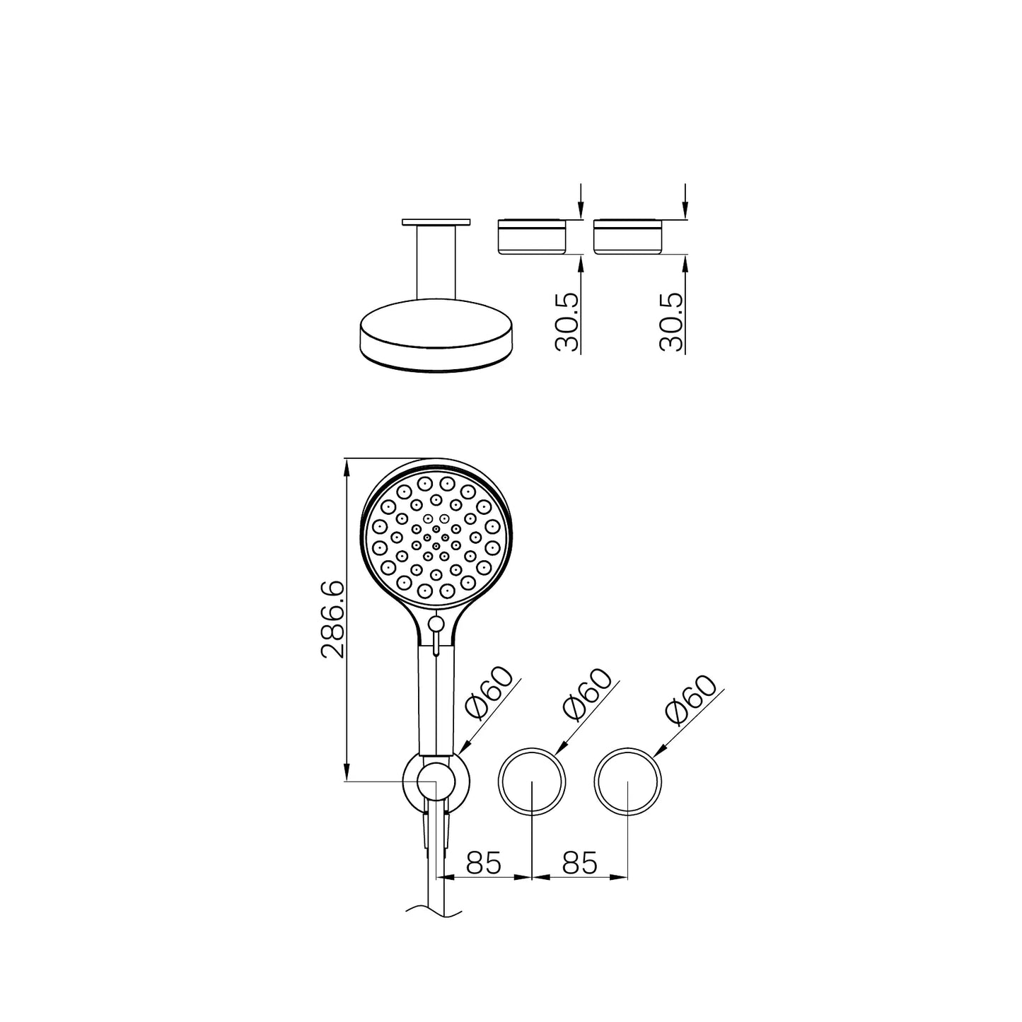 Serenity Progressive Shower System With Carrara Handle And Serenity Hand Shower Trim Kit Only Matte Black