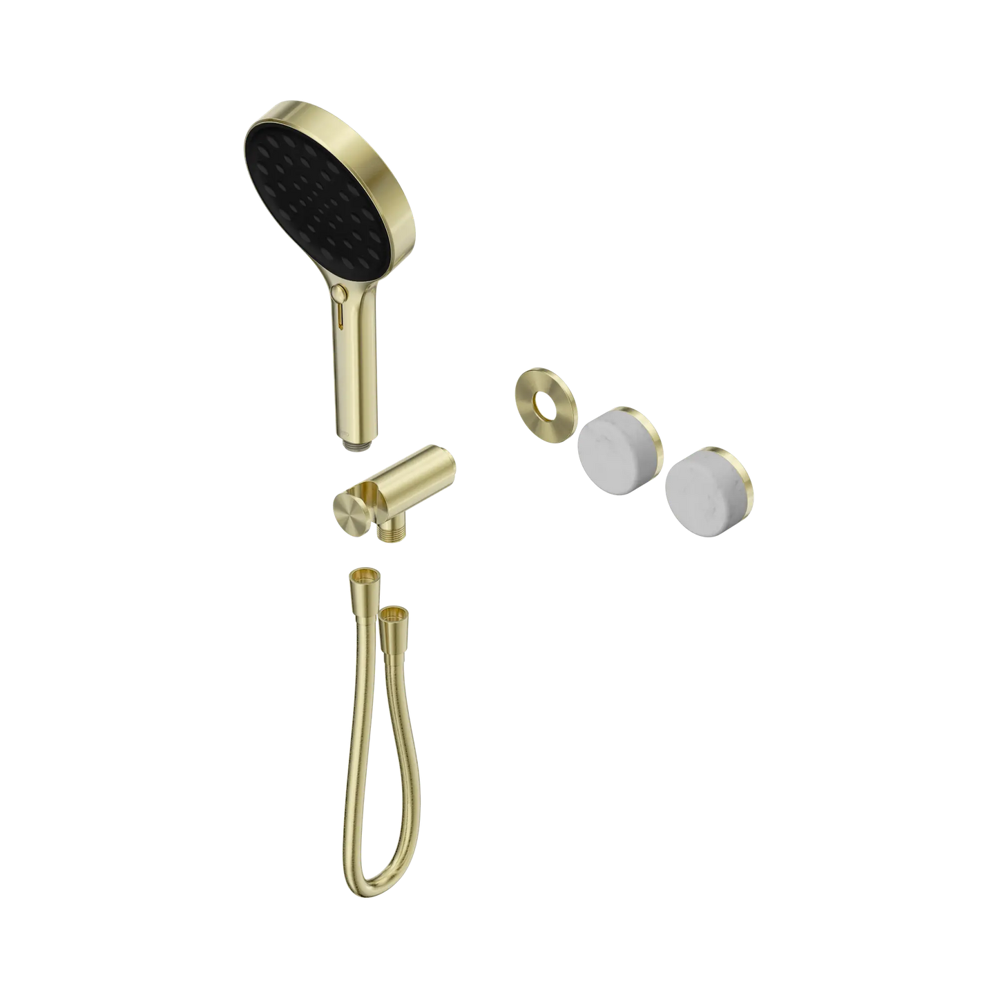 Serenity Progressive Shower System With Carrara Handle And Serenity Hand Shower Trim Kit Only Brushed Gold
