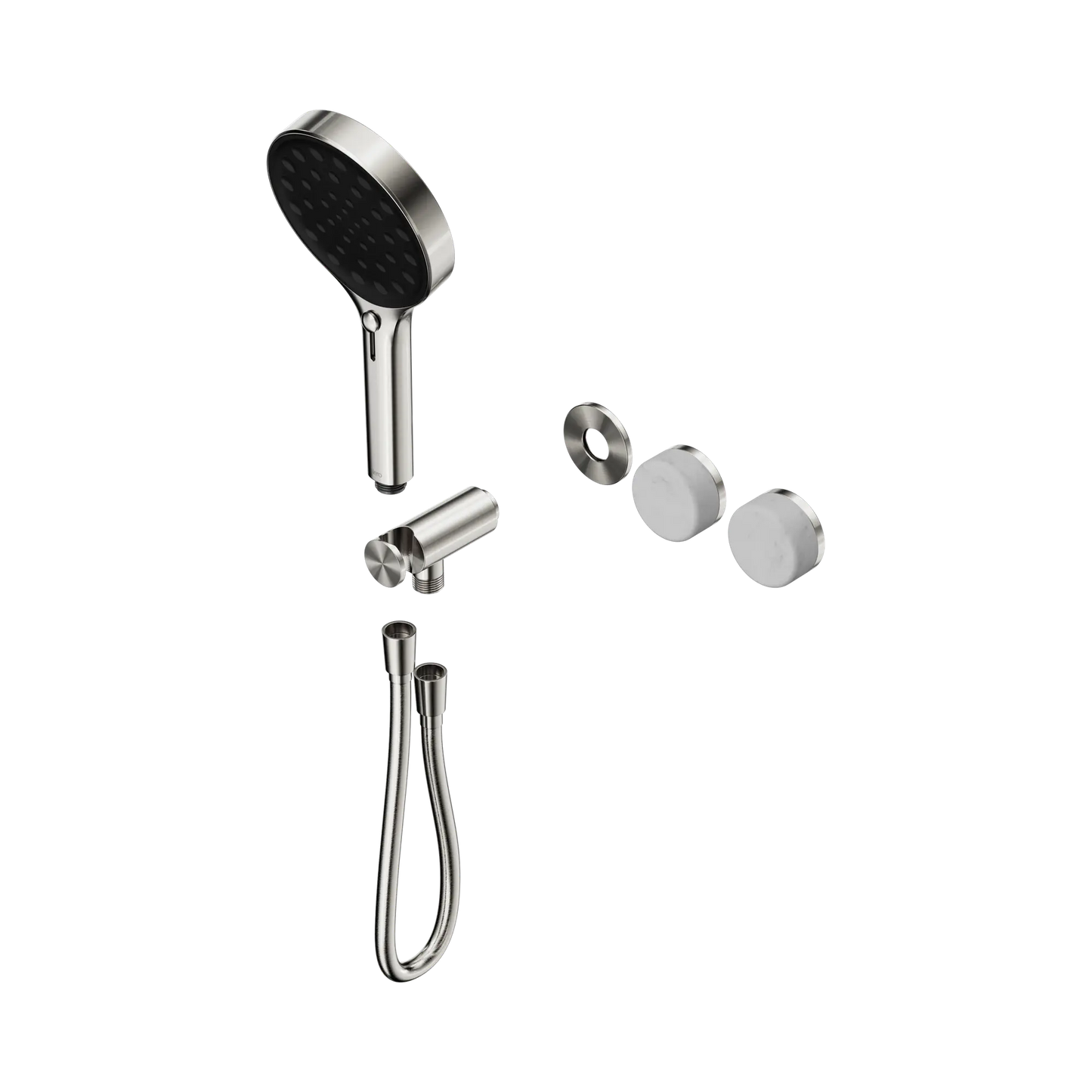 Serenity Progressive Shower System With Carrara Handle And Serenity Hand Shower Trim Kit Only Brushed Nickel