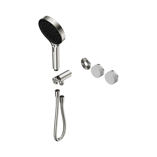 Serenity Progressive Shower System With Carrara Handle And Serenity Hand Shower Trim Kit Only Brushed Nickel