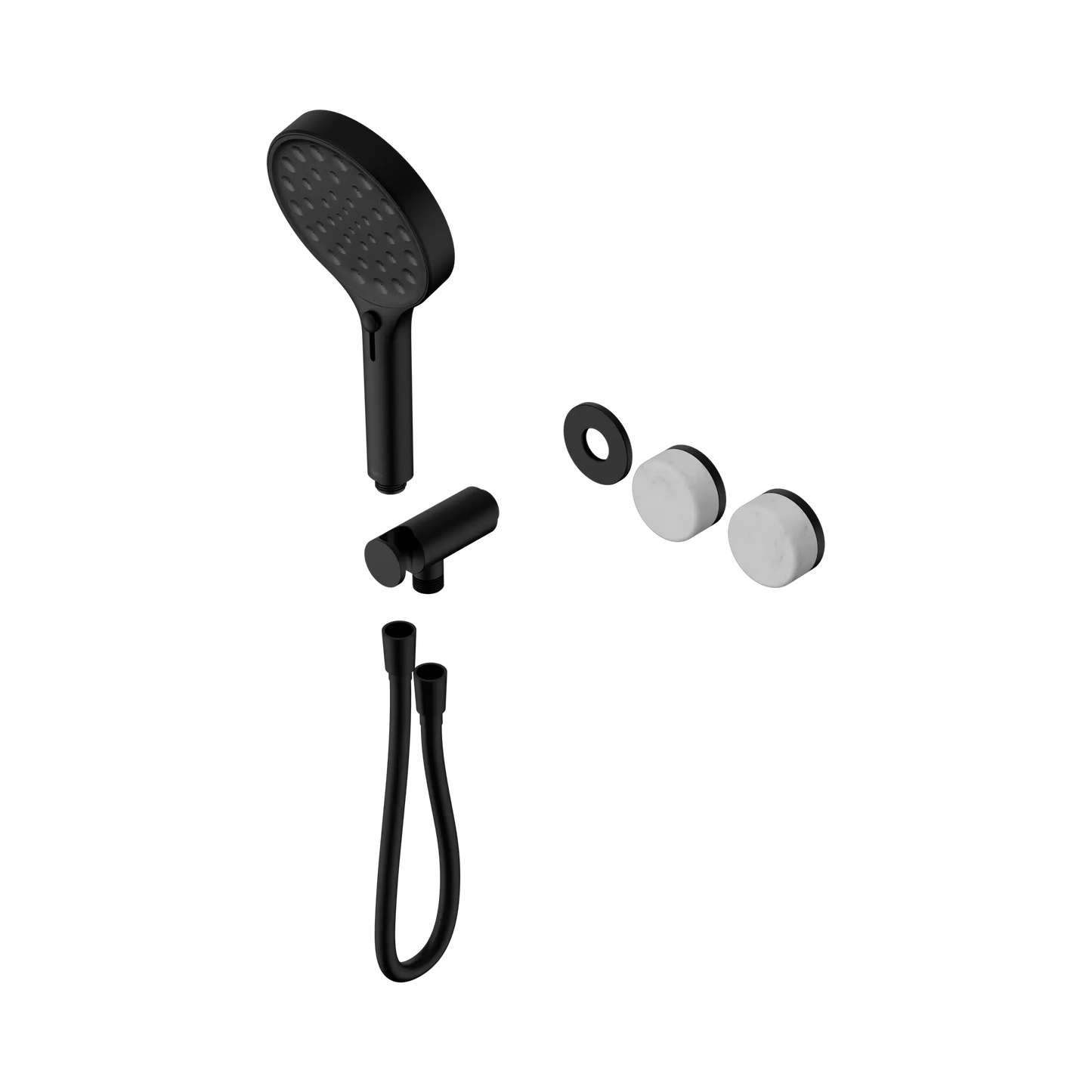 Serenity Progressive Shower System With Carrara Handle And Serenity Hand Shower Trim Kit Only Matte Black