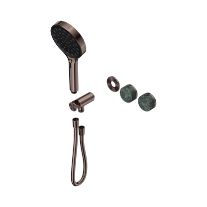 Serenity Progressive Shower System With Verde Alpi Handle And Serenity Hand Shower Trim Kit Only Brushed Bronze