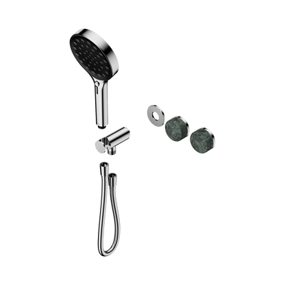 Serenity Progressive Shower System With Verde Alpi Handle And Serenity Hand Shower Trim Kit Only Chrome