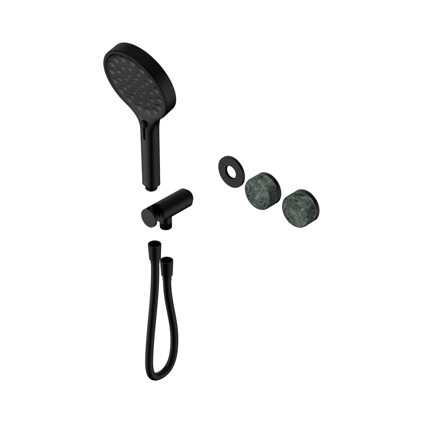 Serenity Progressive Shower System With Verde Alpi Handle And Serenity Hand Shower Trim Kit Only Matte Black