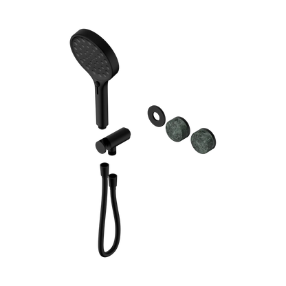 Serenity Progressive Shower System With Verde Alpi Handle And Serenity Hand Shower Trim Kit Only Matte Black