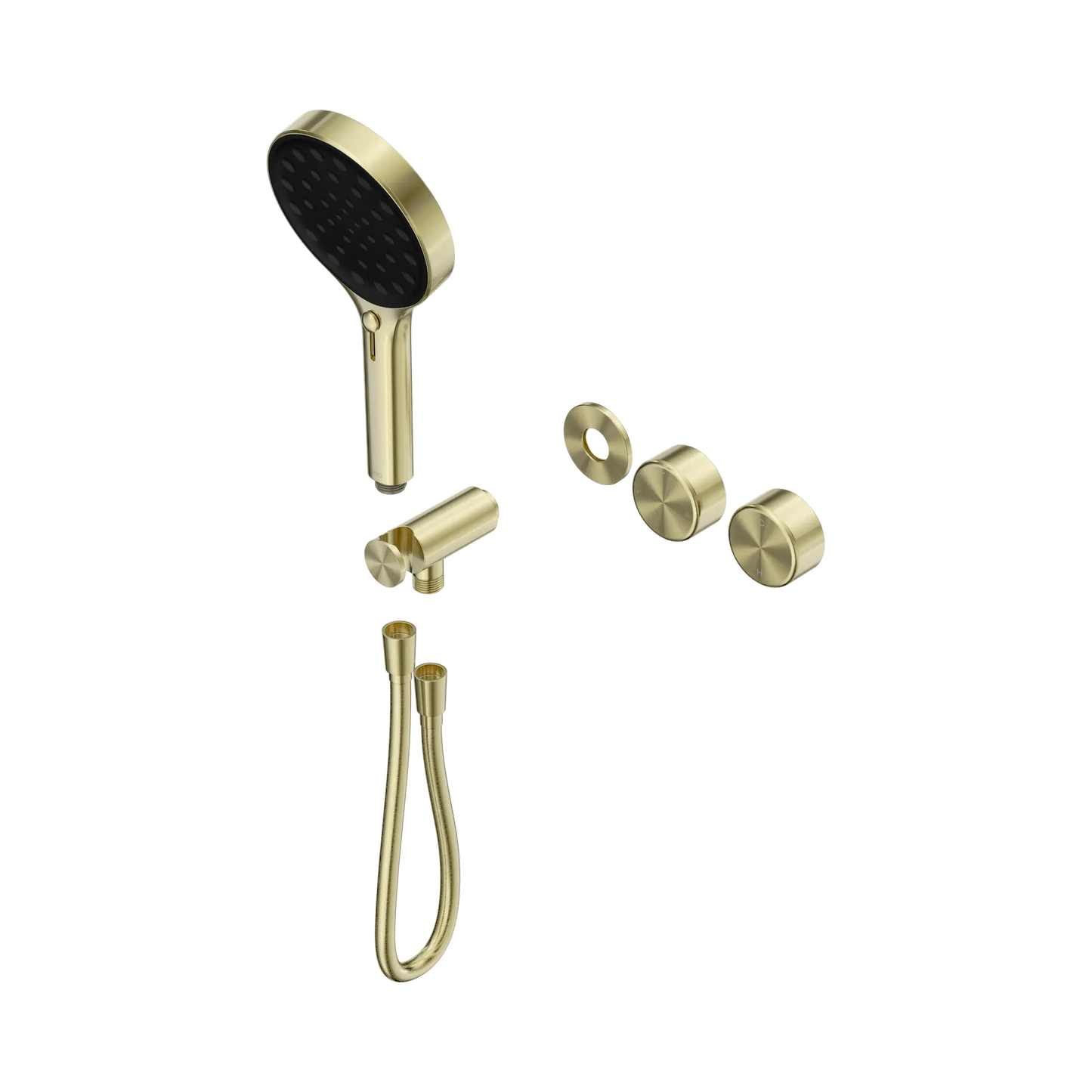 Serenity Progressive Shower System With Metal Handle And Serenity Hand Shower Trim Kit Only Brushed Gold