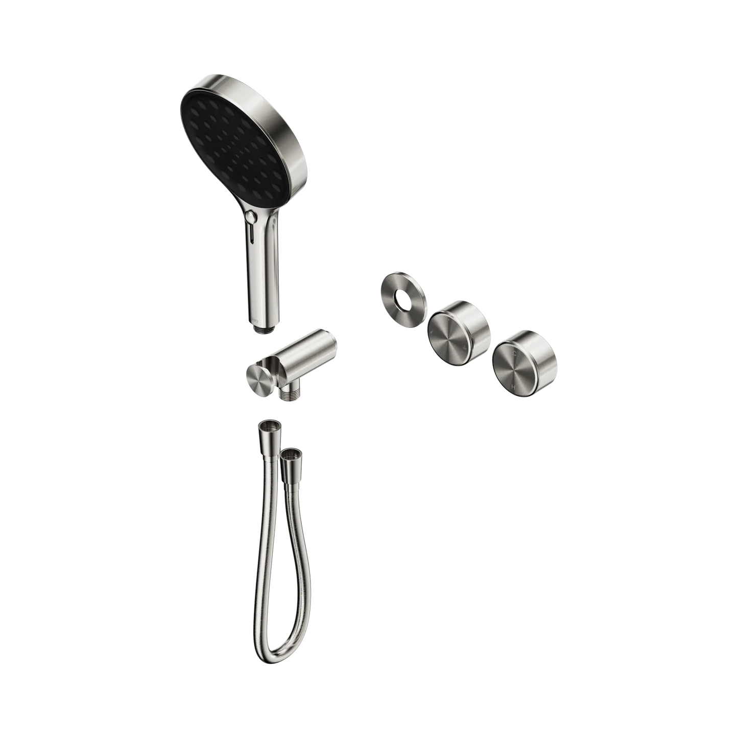Serenity Progressive Shower System With Metal Handle And Serenity Hand Shower Trim Kit Only Brushed Nickel