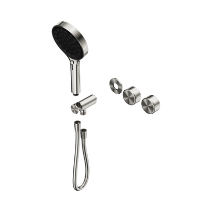 Serenity Progressive Shower System With Metal Handle And Serenity Hand Shower Trim Kit Only Brushed Nickel