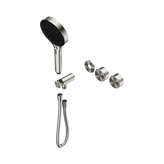 Serenity Progressive Shower System With Metal Handle And Serenity Hand Shower Trim Kit Only Brushed Nickel