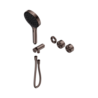 Serenity Progressive Shower System With Metal Handle And Serenity Hand Shower Trim Kit Only Brushed Bronze