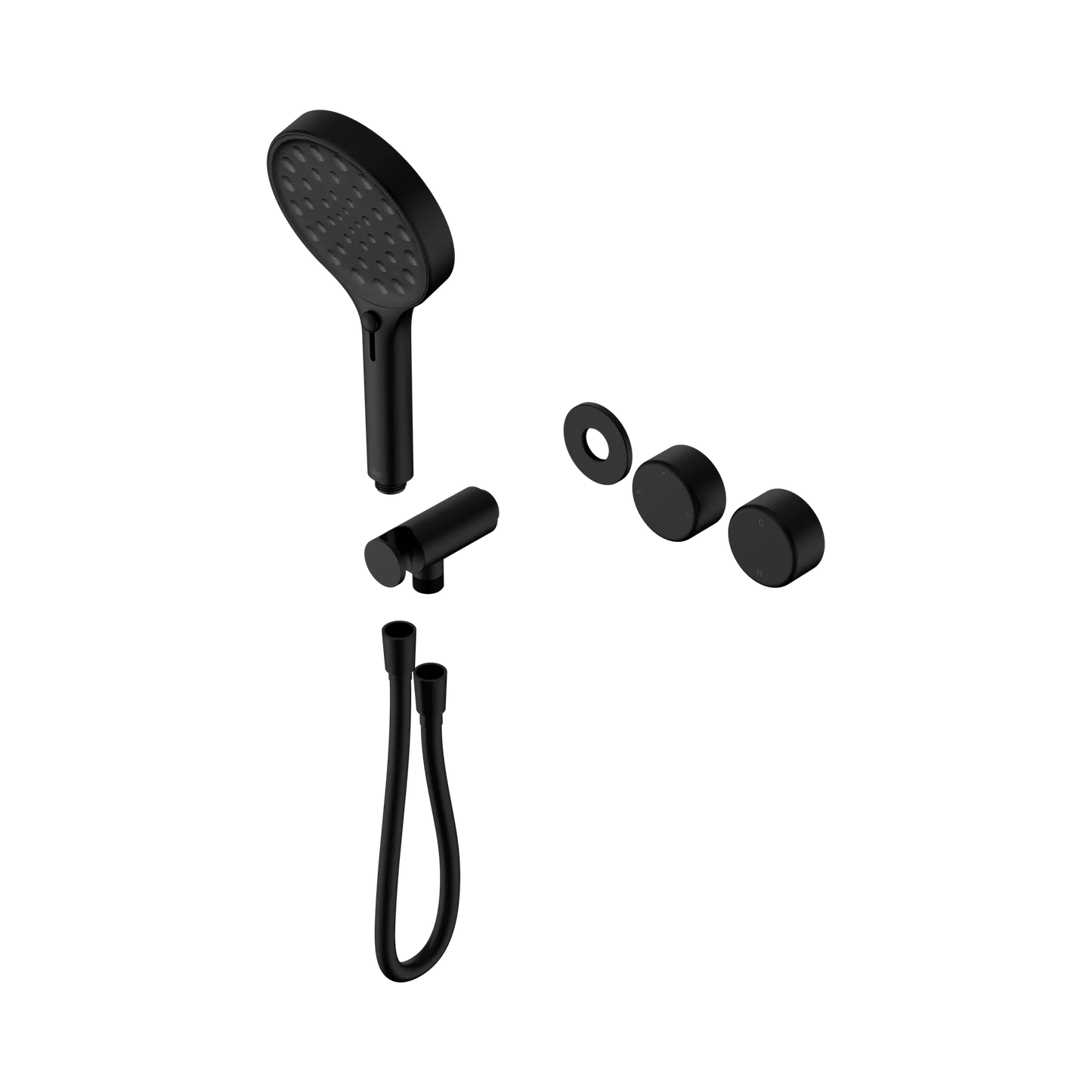 Serenity Progressive Shower System With Metal Handle And Serenity Hand Shower Trim Kit Only Matte Black