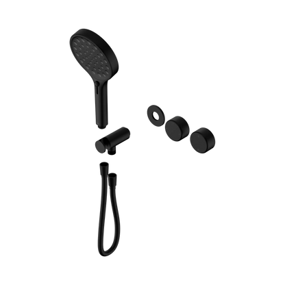 Serenity Progressive Shower System With Metal Handle And Serenity Hand Shower Trim Kit Only Matte Black