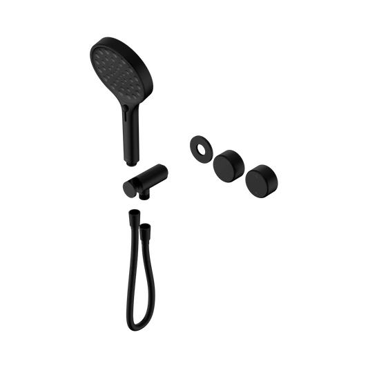 Serenity Progressive Shower System With Metal Handle And Serenity Hand Shower Trim Kit Only Matte Black
