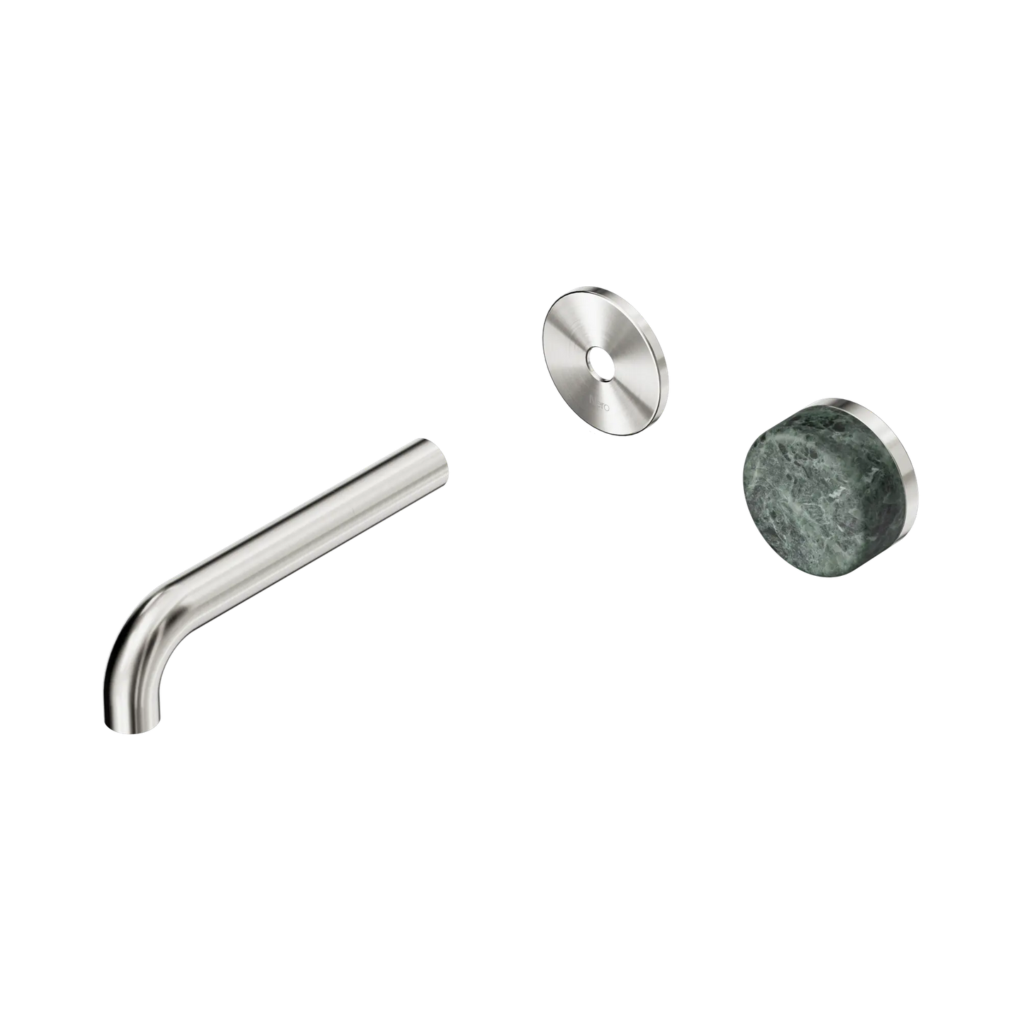 Serenity Progressive Wall Basin Mixer 160mm Spout With Verde Alpi Handle Trim Kit Only Brushed Nickel