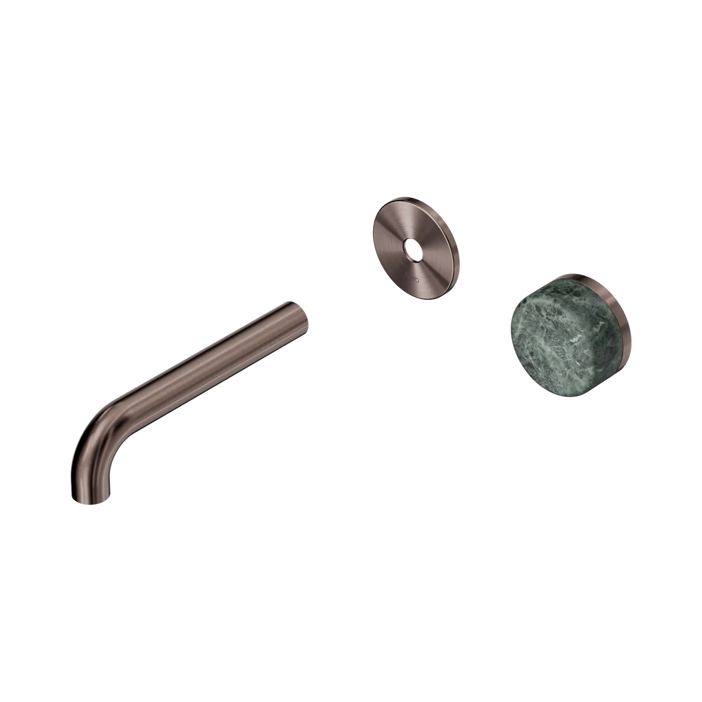Serenity Progressive Wall Basin Mixer 160mm Spout With Verde Alpi Handle Trim Kit Only Brushed Bronze