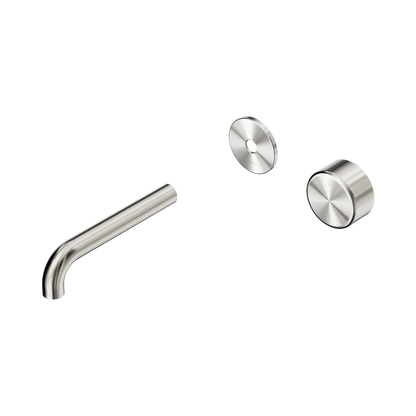 Serenity Progressive Wall Basin Mixer 160mm Spout With Metal Handle Trim Kit Only Brushed Nickel