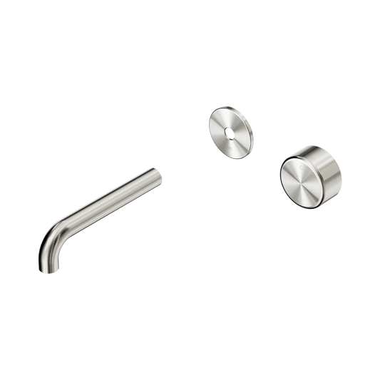 Serenity Progressive Wall Basin Mixer 160mm Spout With Metal Handle Trim Kit Only Brushed Nickel