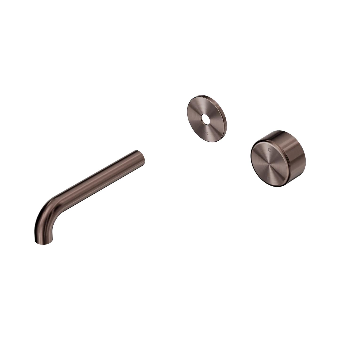 Serenity Progressive Wall Basin Mixer 160mm Spout With Metal Handle Trim Kit Only Brushed Bronze