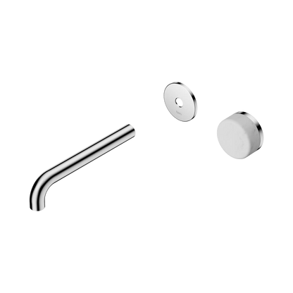 Serenity Progressive Wall Basin Mixer 185mm Spout With Carrara Handle Trim Kit Only Chrome