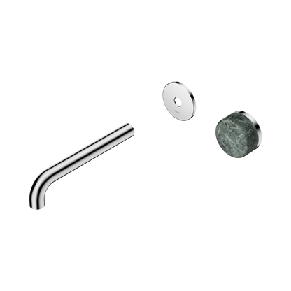 Serenity Progressive Wall Basin Mixer 185mm Spout With Verde Alpi Handle Trim Kit Only Chrome
