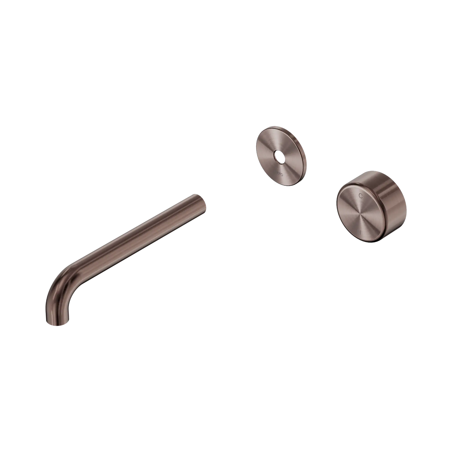 Serenity Progressive Wall Basin Mixer 185mm Spout With Metal Handle Trim Kit Only Brushed Bronze
