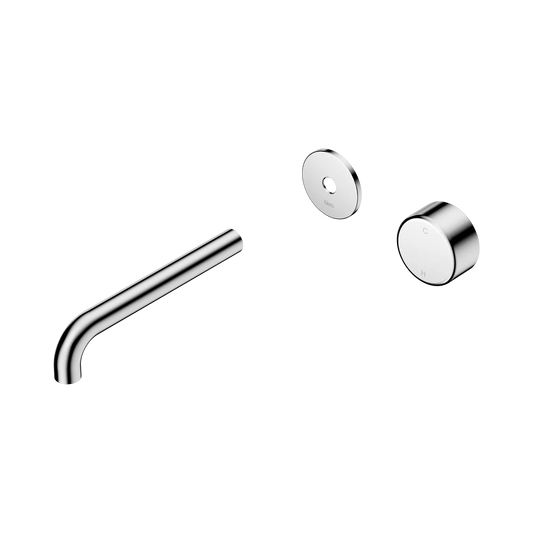 Serenity Progressive Wall Basin Mixer 185mm Spout With Metal Handle Trim Kit Only Chrome