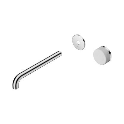 Serenity Progressive Wall Basin Mixer 220mm Spout With Carrara Handle Trim Kit Only Chrome