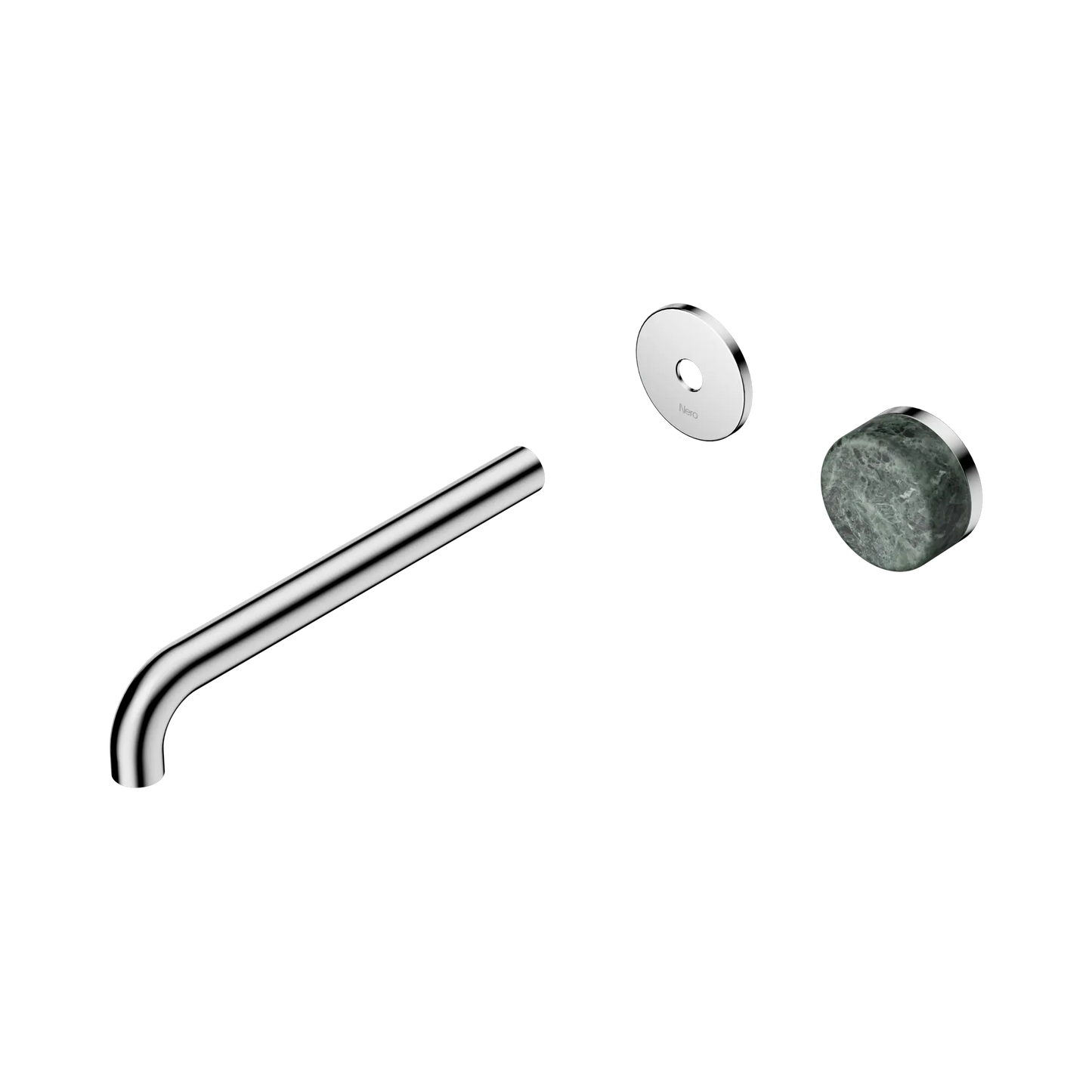 Serenity Progressive Wall Basin Mixer 220mm Spout With Verde Alpi Handle Trim Kit Only Chrome