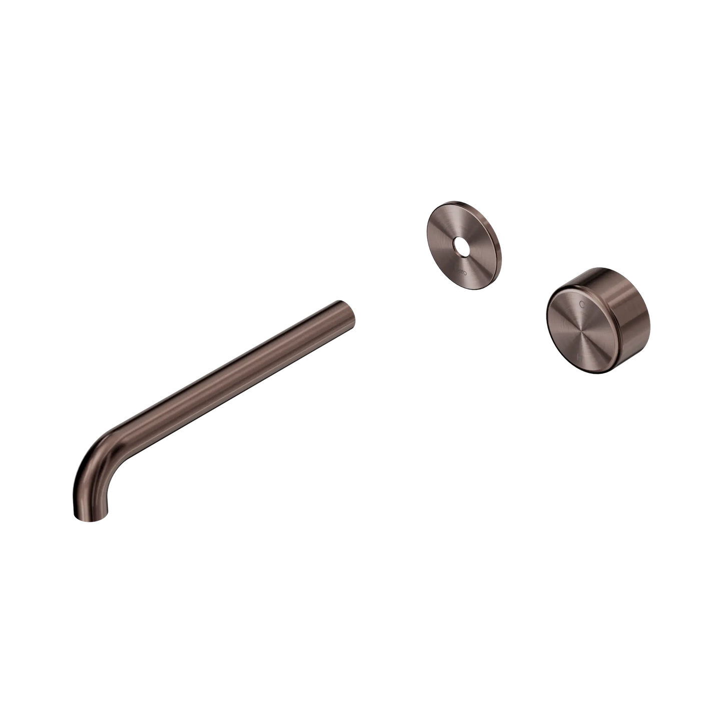 Serenity Progressive Wall Basin Mixer 220mm Spout With Metal Handle Trim Kit Only Brushed Bronze