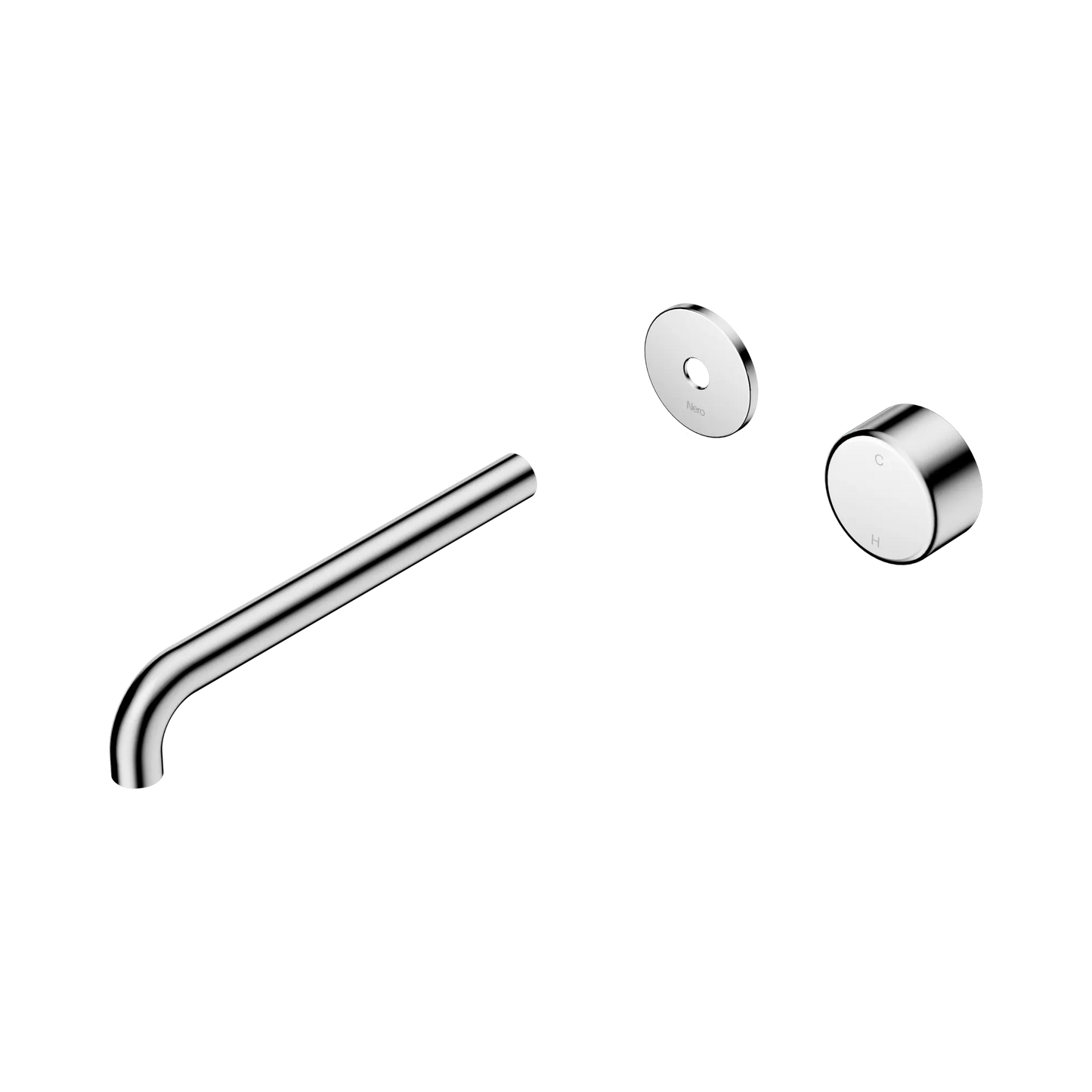 Serenity Progressive Wall Basin Mixer 220mm Spout With Metal Handle Trim Kit Only Chrome