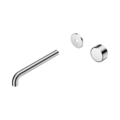 Serenity Progressive Wall Basin Mixer 220mm Spout With Metal Handle Trim Kit Only Chrome