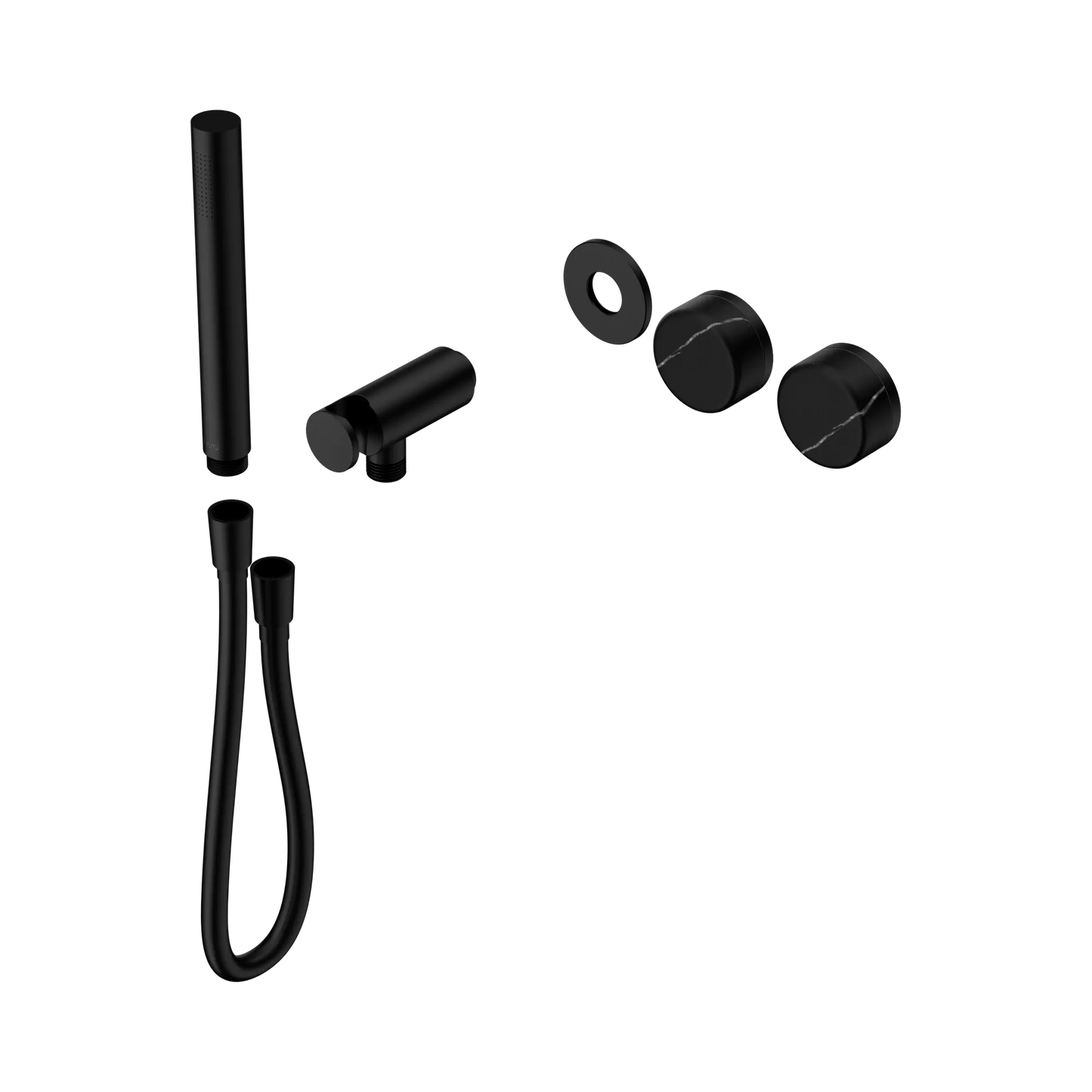 Serenity Progressive Shower System With Marquina Black Handle And Slim Shower Trim Kit Only Matte Black