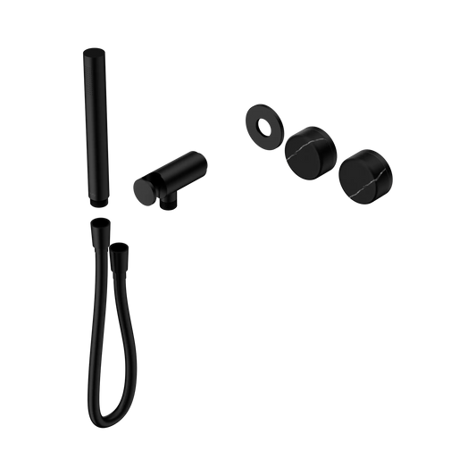 Serenity Progressive Shower System With Marquina Black Handle And Slim Shower Trim Kit Only Matte Black