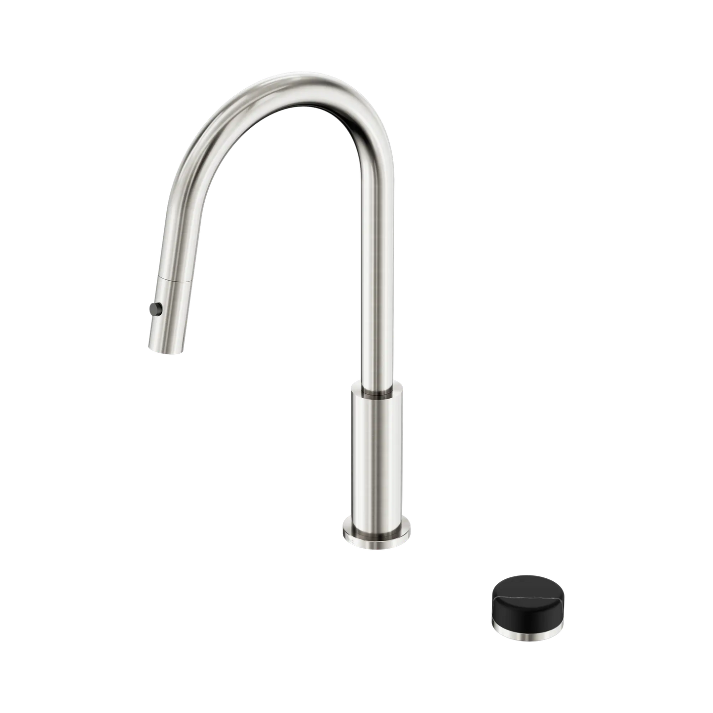 Nero Serenity Progressive Pull Out kitchen Mixer Set With Marquina Black Handle Brushed Nickel