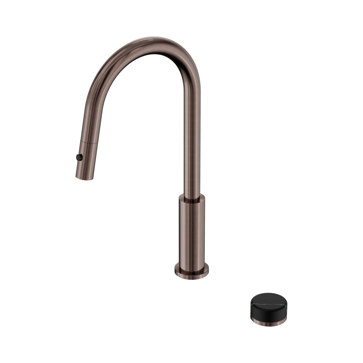 Nero Serenity Progressive Pull Out kitchen Mixer Set With Marquina Black Handle Brushed Bronze