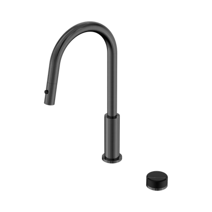 Nero Serenity Progressive Pull Out kitchen Mixer Set With Marquina Black Handle Gun Metal