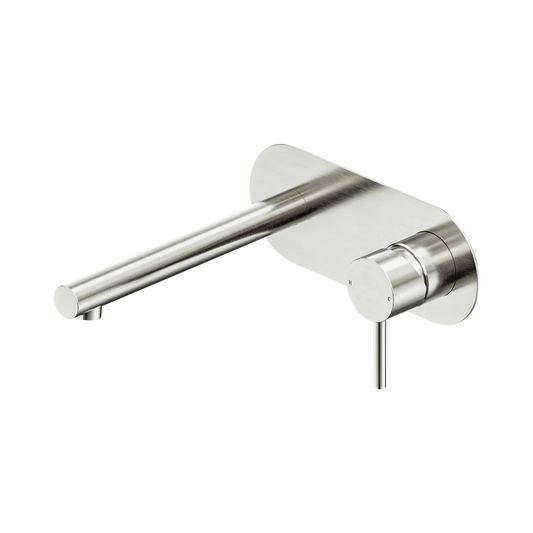 Dolce II Wall Basin/Bath Mixer Brushed Nickel
