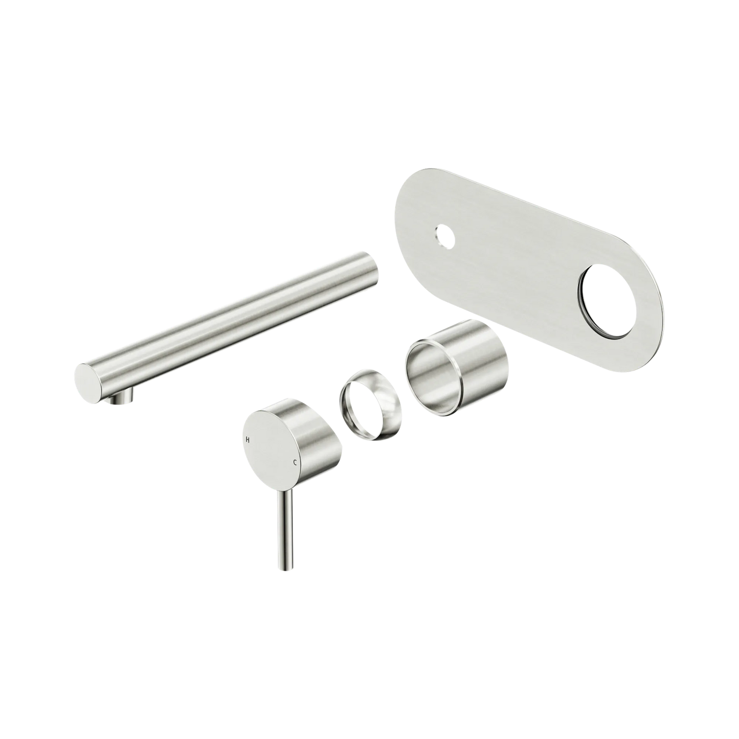 Dolce II Wall Basin/Bath Mixer Trim Kits Only Brushed Nickel