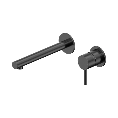 Dolce II Wall Basin/Bath Mixer Separate Back Plate Gun Metal