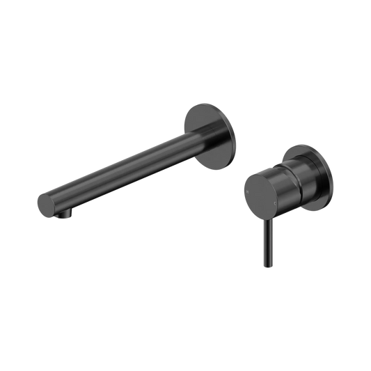 Dolce II Wall Basin/Bath Mixer Separate Back Plate Gun Metal