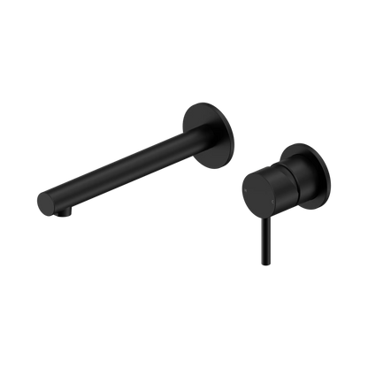 Dolce II Wall Basin/Bath Mixer Separate Back Plate Matte Black
