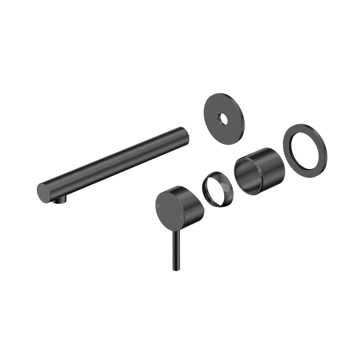 Dolce II Wall Basin/Bath Mixer Separate Back Plate Trim Kits Only Gun Metal