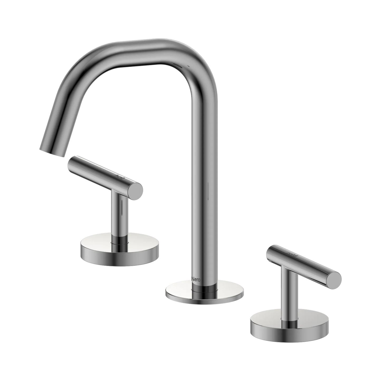 Mecca Lever Basin Set Edge Spout Chrome