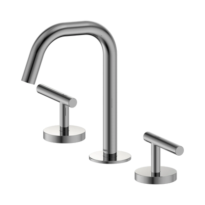 Mecca Lever Basin Set Edge Spout Chrome